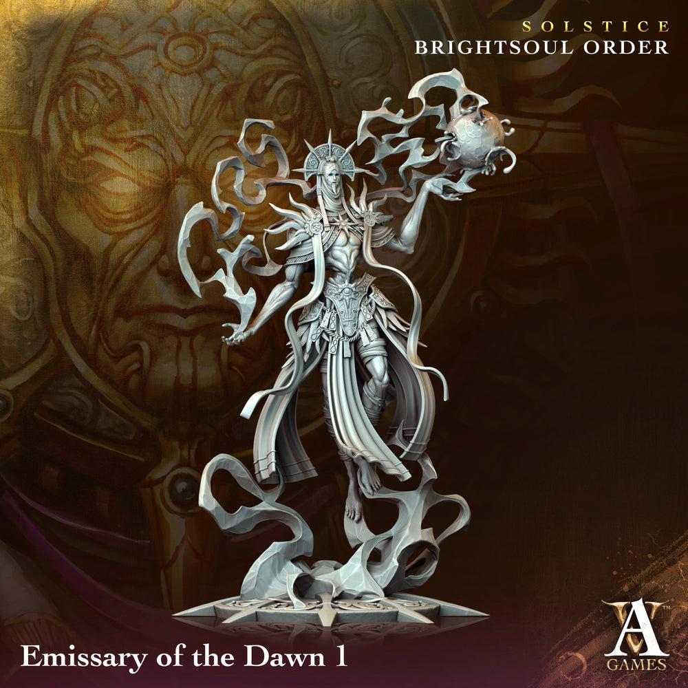 3D Printed Archvillain Games Emissary of the Dawn Solstice Ray of Sol Myr 28 32mm D&D (Online Only)