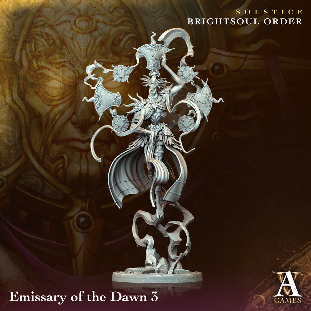 3D Printed Archvillain Games Emissary of the Dawn Solstice Ray of Sol Myr 28 32mm D&D (Online Only)