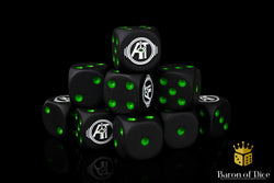 Auspex Tactics Official Dice - Black (ONLINE ORDER ONLY)