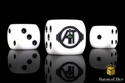 Auspex Tactics Official Dice - White (ONLINE ORDER ONLY)
