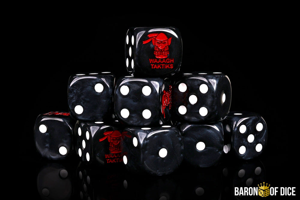WAAAGH Taktiks Dice | Black Orc (ONLINE ORDER ONLY)