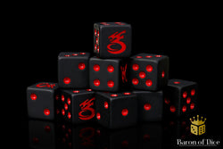 Space Corsairs Dice - Matte Black (ONLINE ORDER ONLY)
