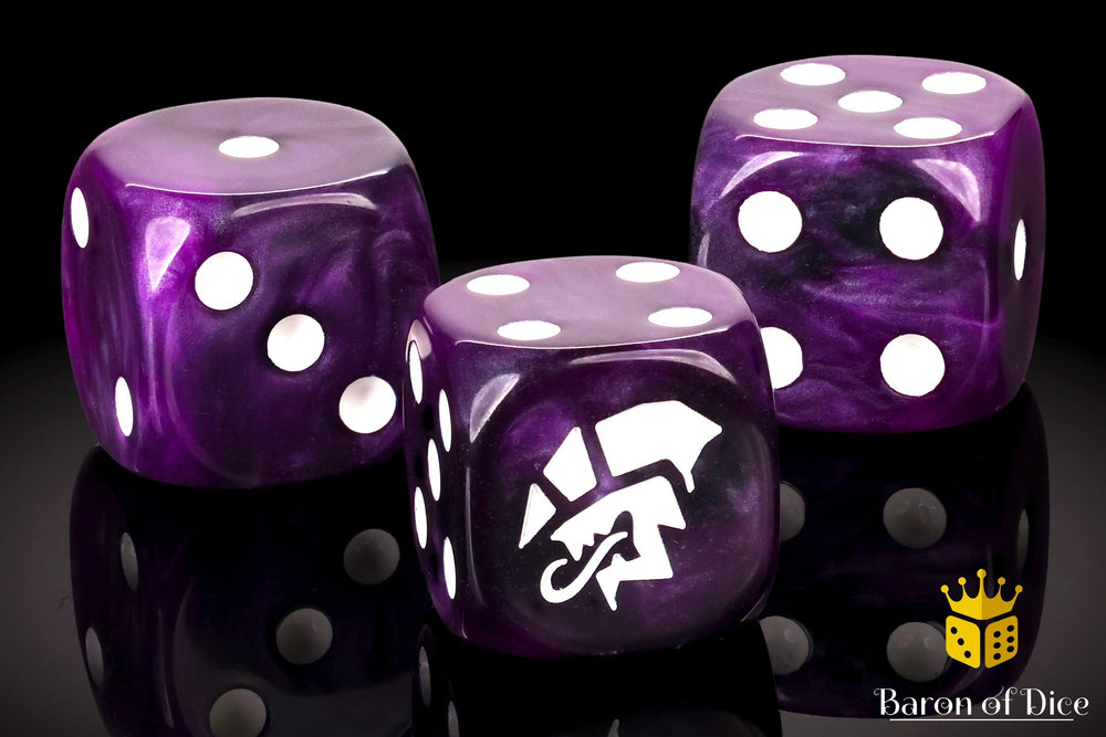 Alien Dice - Purple & White