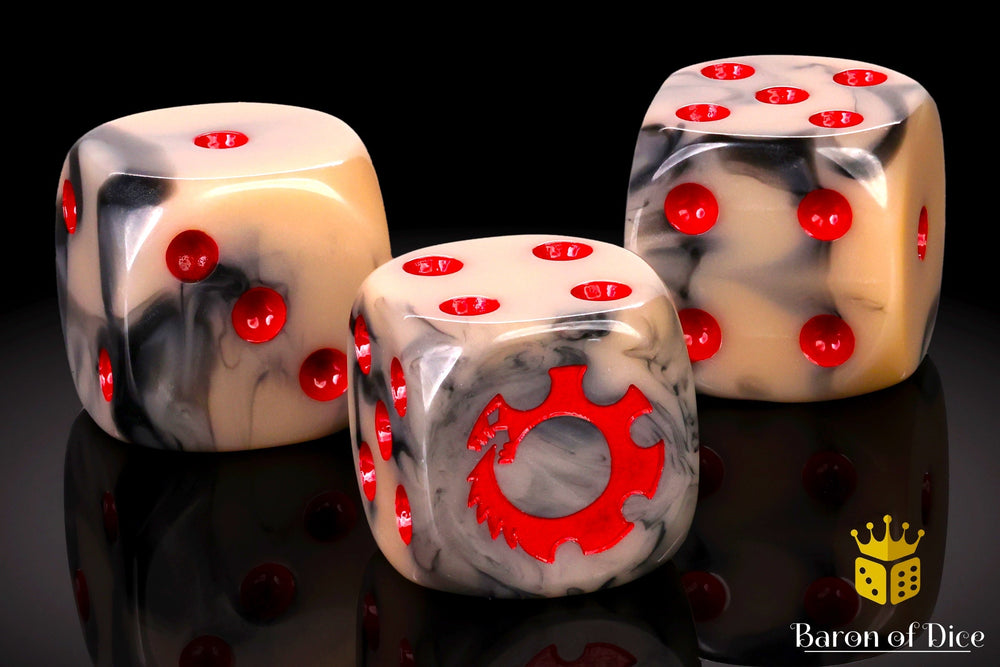 Alien Dice | Beige & Red (ONLINE ORDER ONLY)