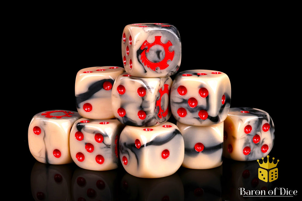 Alien Dice | Beige & Red (ONLINE ORDER ONLY)