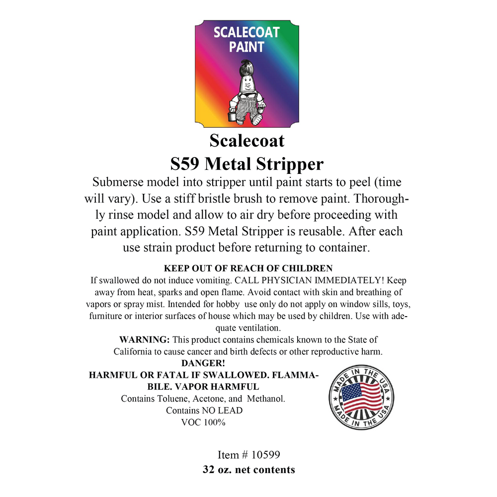 Scalecoat Metal Stripper Paint Remover 32oz Can - 10599 (ONLINE ORDER ONLY)
