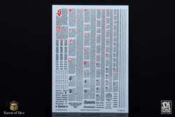 Latin Scripture | Waterslide Decals | Baron of Dice x Scumb4g Kustoms (ONLINE ORDER ONLY)