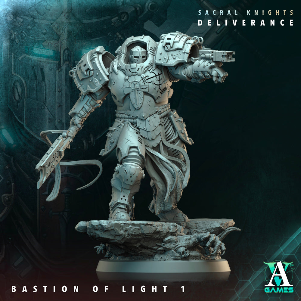 3D Printed Archvillain Games Bastion of Light Sacral Knights Deliverance 28 32mm D&D (Online Only)