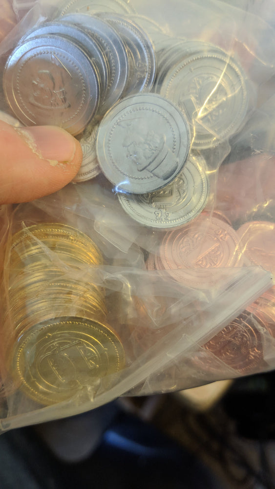 50 Metal Coin Board Game Upgrade Set (Industrial Coins)