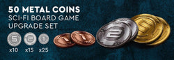 50 Metal Coin Board Game Upgrade Set (Sci-Fi Coins)
