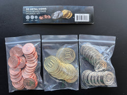50 Metal Coin Board Game Upgrade Set (Sci-Fi Coins)