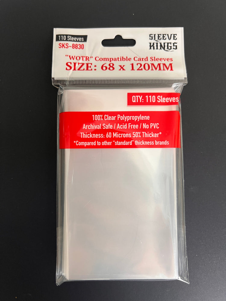 "WOTR" Compatible Sleeves (68x120mm) 110 Pack, 60 Micron, SKS-8830 (ONLINE ORDER ONLY)
