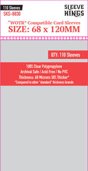 "WOTR" Compatible Sleeves (68x120mm) 110 Pack, 60 Micron, SKS-8830 (ONLINE ORDER ONLY)