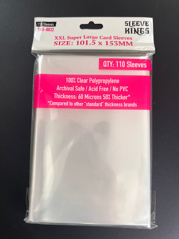 XXL Super Large Game Card Sleeves (101.5x153mm) 110 Pack, 60 Micron, SKS-8832 (ONLINE ORDER ONLY)