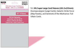 XXL Super Large Game Card Sleeves (101.5x153mm) 110 Pack, 60 Micron, SKS-8832 (ONLINE ORDER ONLY)