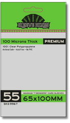 Premium "7 Wonders" Magnum Card Sleeves (65x100mm) 55 Pack, 100 Micron, SKS-9967