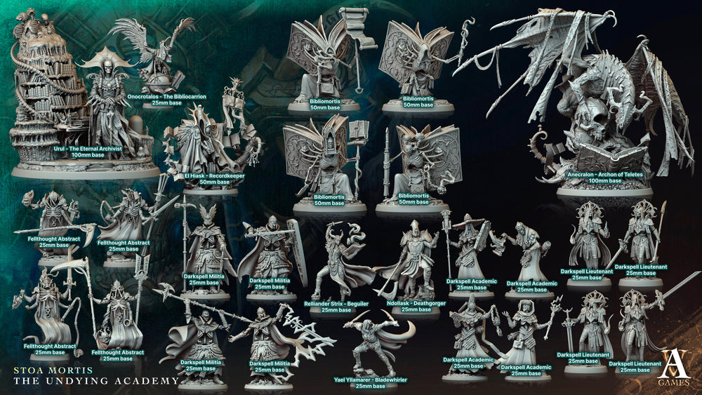 3D Printed Archvillain Games Anecralon Archon of Teletes Stoa Mortis The Undying Academy 28 32mm D&D (Online Only)