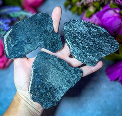 Specular Hematite Slabs, Specularite Shimmers and Sparkles! (ONLINE ORDER ONLY)