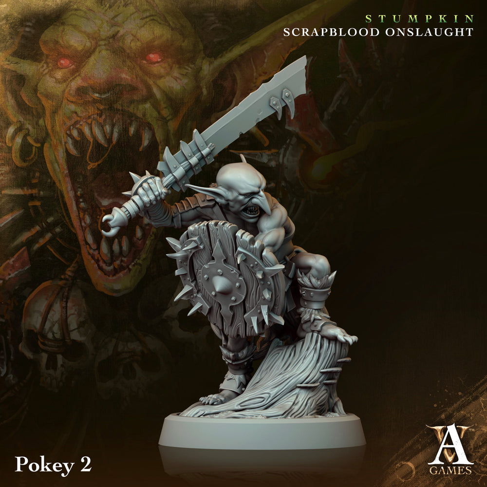 3D Printed Archvillain Games Pokeys Stumpkin Scrapblood Onslaught 28 32mm D&D (Online Only)