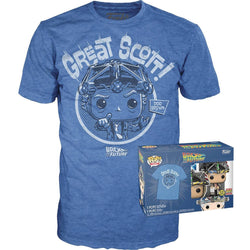 Funko POP! Tees - Back to the Future "Glow in the Dark" Pop Vinyl Doc Brown w/Helmet, plus Unisex T-Shirt (ONLINE ORDER ONLY)