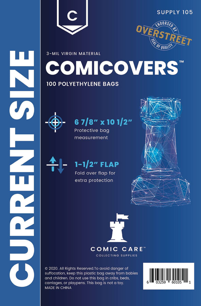 Comicovers: Current Size PE Bags (Pack of 100) (Online Order Only)