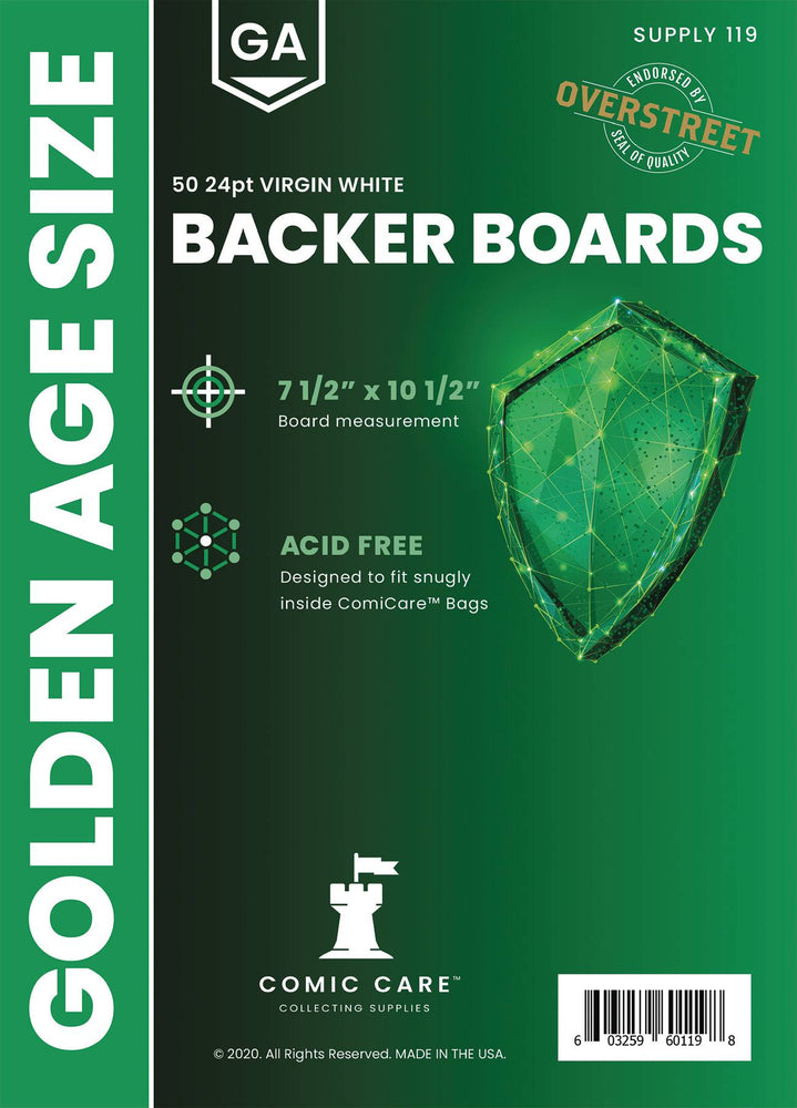 Backer Boards: Golden Age Size (Pack Of 50) (Online Order Only)