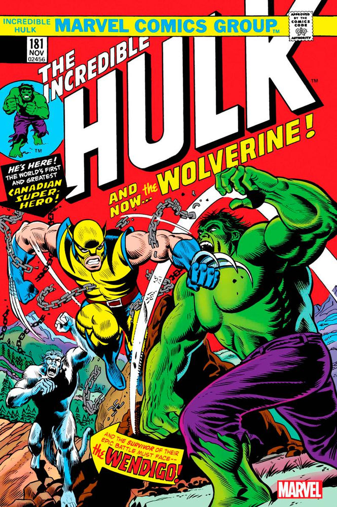 Incredible Hulk #181 Facsimile Edition New Ptg 1st Wolverine (07/12/2023) Marvel (ONLINE ORDER ONLY)