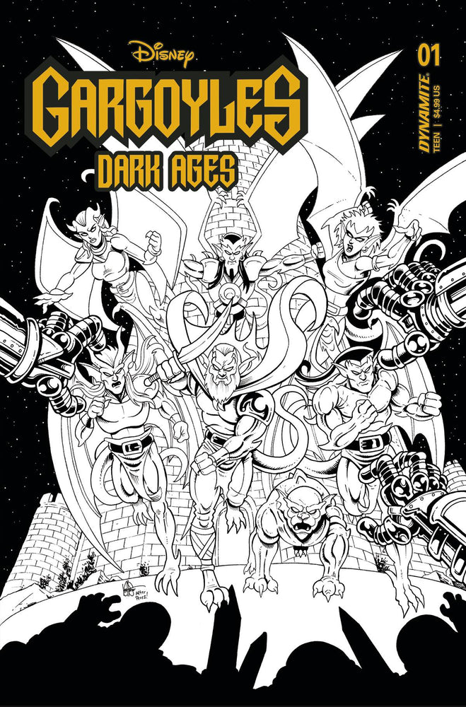 Gargoyles Dark Ages #1 Z 1:7 Foc Ken Haeser B&W Variant (07/05/2023) Dynamite (ONLINE ORDER ONLY)