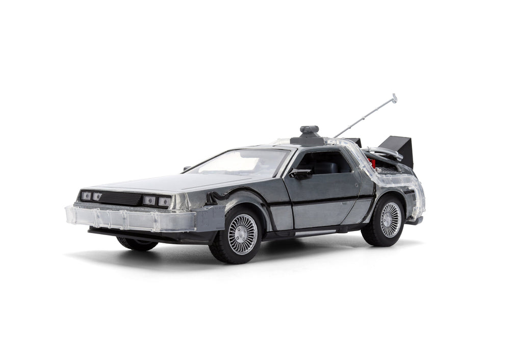Back to the Future die-cast 1:24 scale 40th Anniversary "Hollywood Rides" light-up DeLorean Time Machine (ONLINE ORDER ONLY)