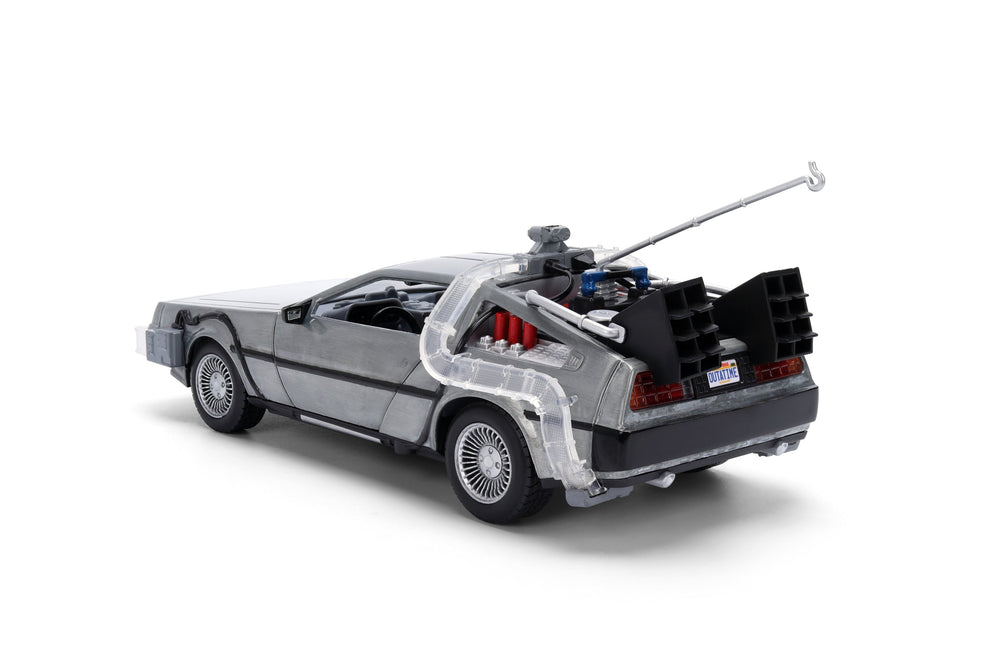 Back to the Future die-cast 1:24 scale 40th Anniversary "Hollywood Rides" light-up DeLorean Time Machine (ONLINE ORDER ONLY)