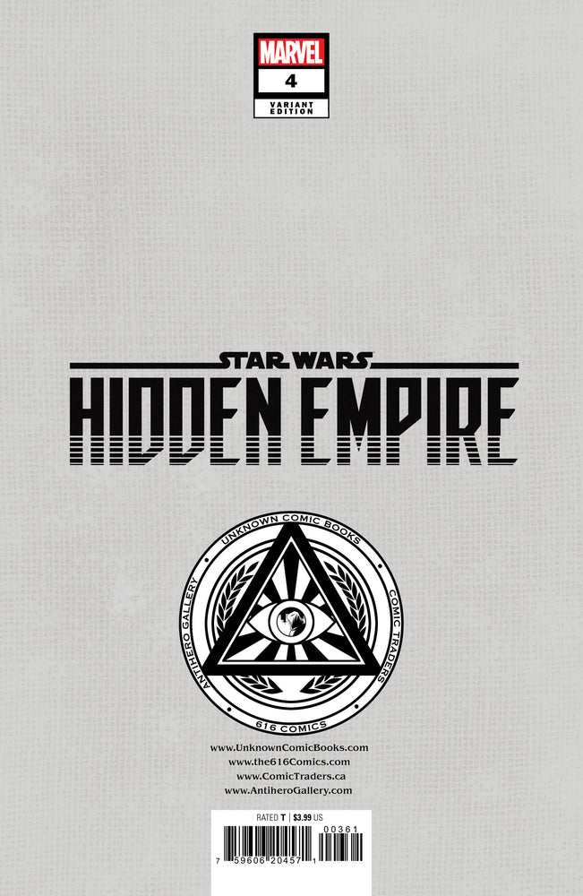 Star Wars: Hidden Empire #4 Unknown Comics Patch Zircher Exclusive Var (03/01/2023)