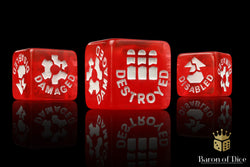 Red Vehicle Damage Dice - Legion Compatible (ONLINE ORDER ONLY)