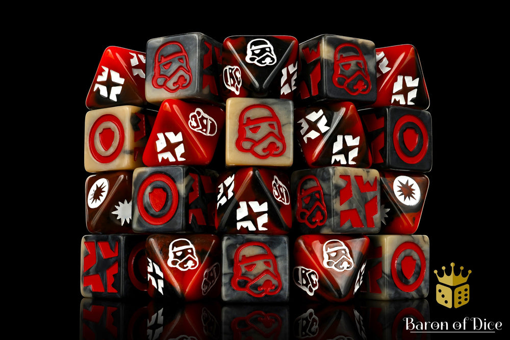 Trooper (Red) Galactic Skirmish Dice - Set of 20 (ONLINE ORDER ONLY)