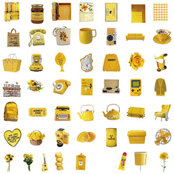 10/30/50PCS Funny Cute Yellow Sticker Cartoon Ins Style Decals PVC Waterproof Toys DIY Phone Fridge Guitar Notebook Laptop Car (ONLINE ORDER ONLY)