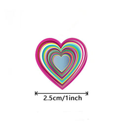 100-500pcs Color Valentine's Day Heart Sticker Birthday Gift Packaging Seal Sticker Party Invitation Decor Sticker Baking Label (ONLINE ORDER ONLY)