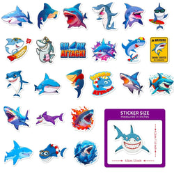 10/50PCS Cartoon Anime Cute Shark Stickers Skateboard Suitcase Freezer Graffiti Luggage Motorcycle DIY Decal Sticker for Kid (ONLINE ORDER ONLY)