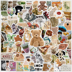 10/30/50/100PCS Art Life Cartoon Sticker Aesthetic PVC Decoration Children's Stationery Scrapbooking School Supplies for Kids (ONLINE ORDER ONLY)