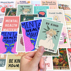 25Pcs Mental Health Awareness Sticker For Phone Cup Bottle Luggage Laptop Fridge Guitar Waterproof Decal Kid Gift Toy Decor (ONLINE ORDER ONLY)