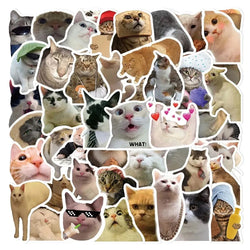 50pcs/Bag,Fun Cat Stickers,PETWaterproof, Be Suitable for Suitcase Skateboard DIY Luggage Laptop Phone Creative Stationery Toys (Online Order Only)