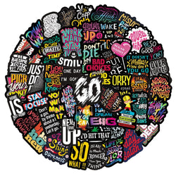 50pcs Motivational Phrase Stickers Encouragement Inspirational Quotes Scrapbook Stationary Office Study Room Sticker Decal (ONLINE ORDER ONLY)