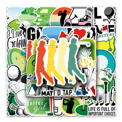 50Pcs Golf Cartoon Waterproof Vinyl Stickers for Skateboard Snowboard (ONLINE ORDER ONLY)