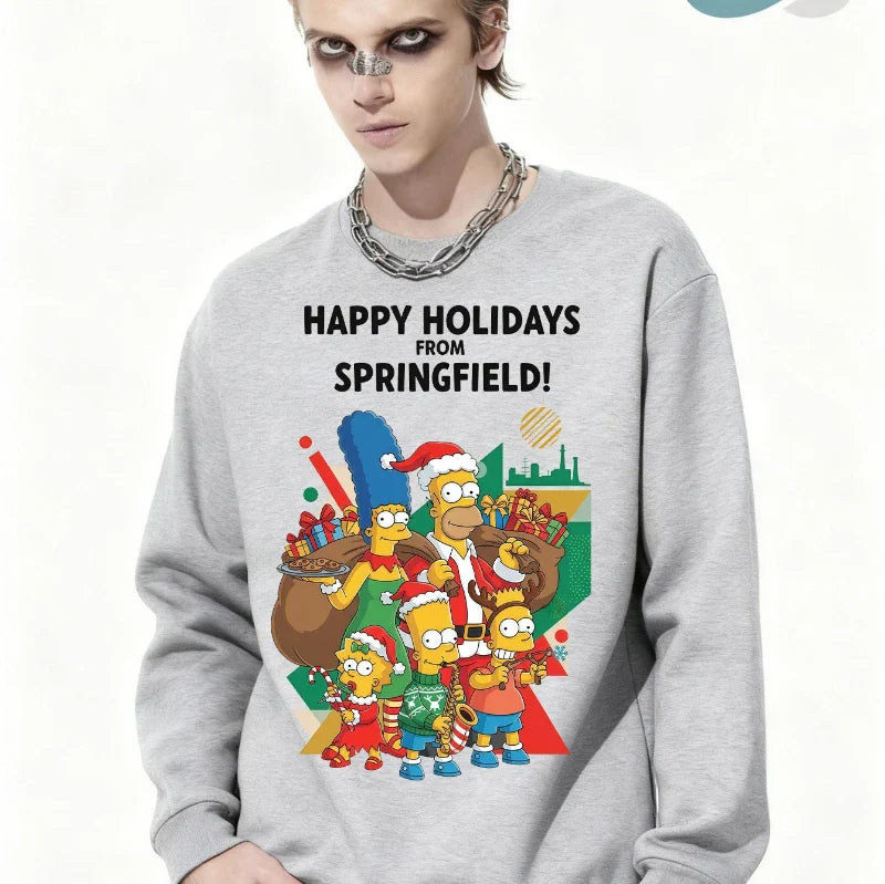 Simpsons Sweatshirt - Happy Holidays From Springfield! (ONLINE ORDER ONLY)