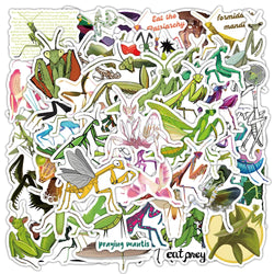 10/30/50PCS Mantis Cartoon Stickers Cool Insect Sticker Aniaml DIY Decoration Kids Toys Luggage Laptop Phone Guitar Bike Decals (ONLINE ORDER ONLY)