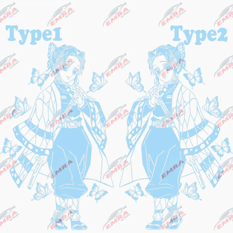 Anime Stickers Ghost Squad Girl For Car Sticker Decoration Door Hood Die Cutting Cartoon External Accessories Vinyl Decals (ONLINE ORDER ONLY)