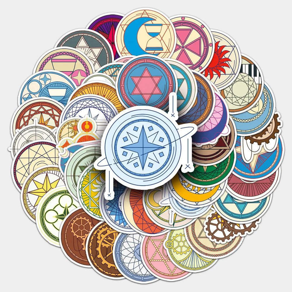 Magic Circle Witch Horror Stickers for Phone Laptop Luggage Skateboard - 10/30/50PCS (ONLINE ORDER ONLY)
