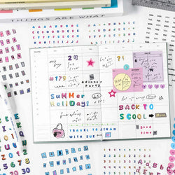20Pages/piece Korean Ins Starlight Dot Series Decorative Stickers Phone Case Laptop DIY Idol Photocard Kawaii Journal Sticker (Online Order Only)