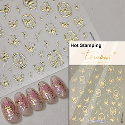 Dreamy Moon Star Cloud Butterfly Starrylight Rhinestone 5D Soft Embossed Relief Nail Art Sticker 3D Decal Decoration Manicure (ONLINE ORDER ONLY)
