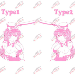 Anime Sticker Rabbit Girl For Car Stickers Decoration Window Door Rear Windshield External Accessories Die Cutting Vinyl Decals (ONLINE ORDER ONLY)
