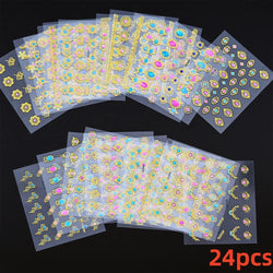 30pcs 3D Daisy Design Nail Art Sticker Set Acrylic Sanding Colorful Floral Decals Self-Adhesive Nail Art Supplies DIY Manicure * (ONLINE ORDER ONLY)