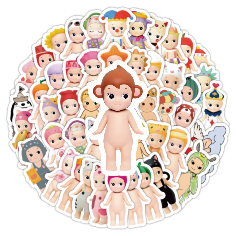 10/30/50/100PCS Kawaii Sunny Angel Stickers Character Goods Cartoon Decals Toys DIY Notebook Stationery Phone Bike Kids Gifts (ONLINE ORDER ONLY)